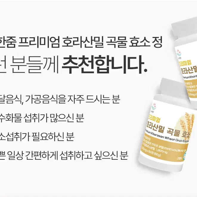 카무트효소 호라산밀 곡물효소 카무트효소정