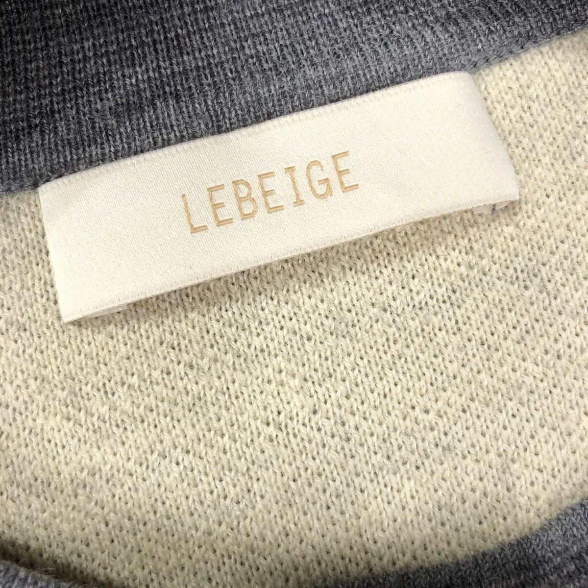 [ LEBEIGE ] 르베이지 컬러배색 롱 니트 코트