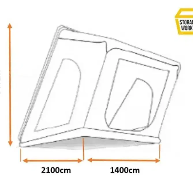 스토리지웍스 2인용 하드쉘 더마스터 루프탑텐트