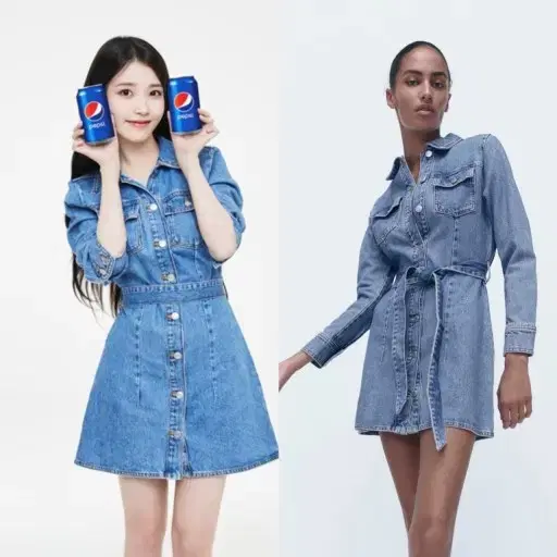 [worn by IU] Zara DENIM ONEPIECE CHUNKY PANTS