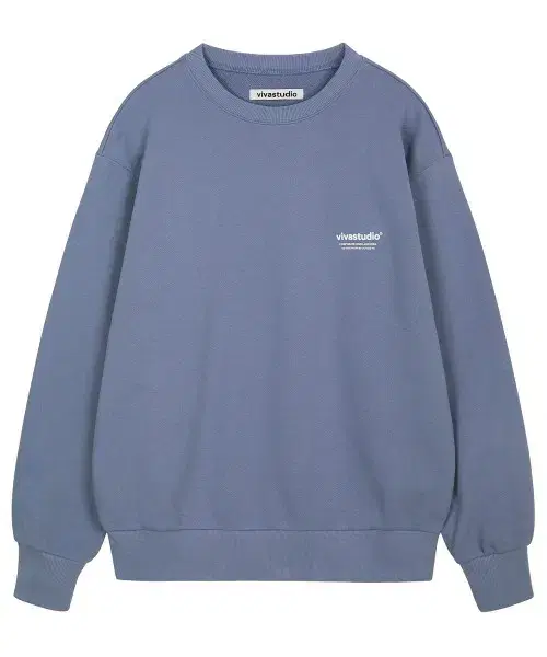 (M) VivaStudio Location Crew Neck Man-to-Man Pastel Bloo