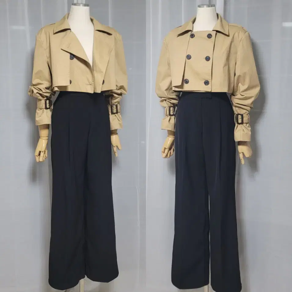 Cropped trench jacket