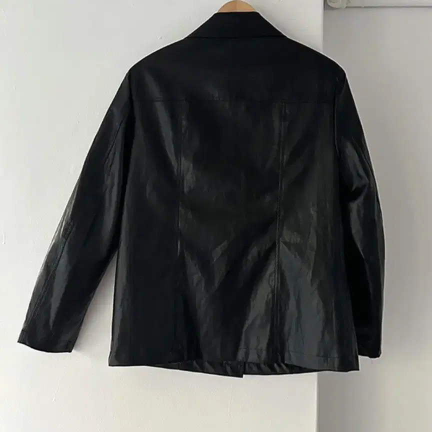 트로브 pocket leather jacket