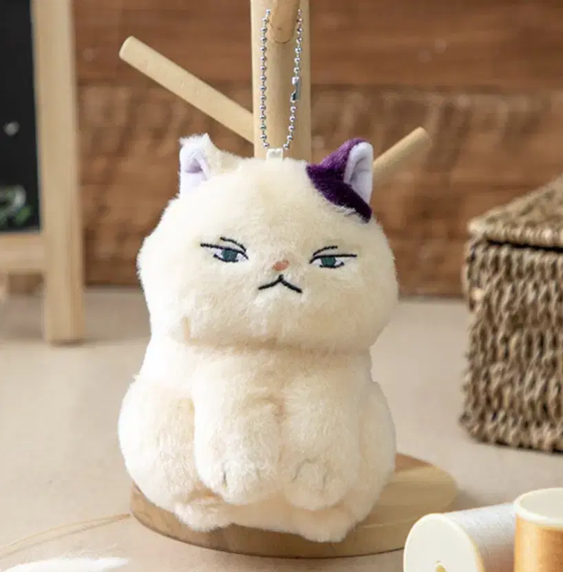 [Ghibli Genuine] Cat Moon Doll with Ears KeyringNew