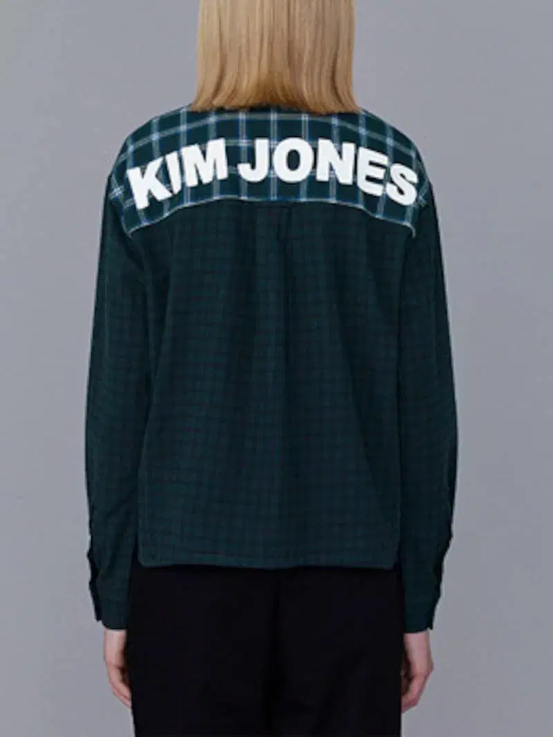 Kim Zones jiu green checked flannel shirt