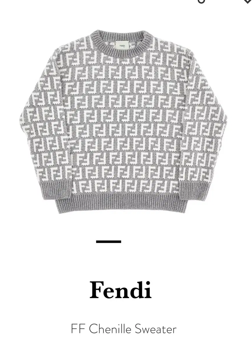 Fendi FF Logo Seasonal Pullover S New