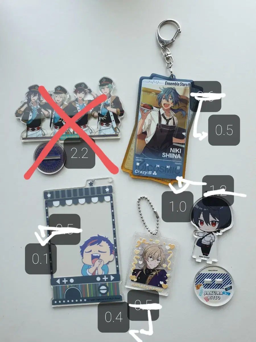 Angsta acrylic Merchandise Stand keyring Rotusho Ritsu Tetora Kaoru ni-ki Zhongstar