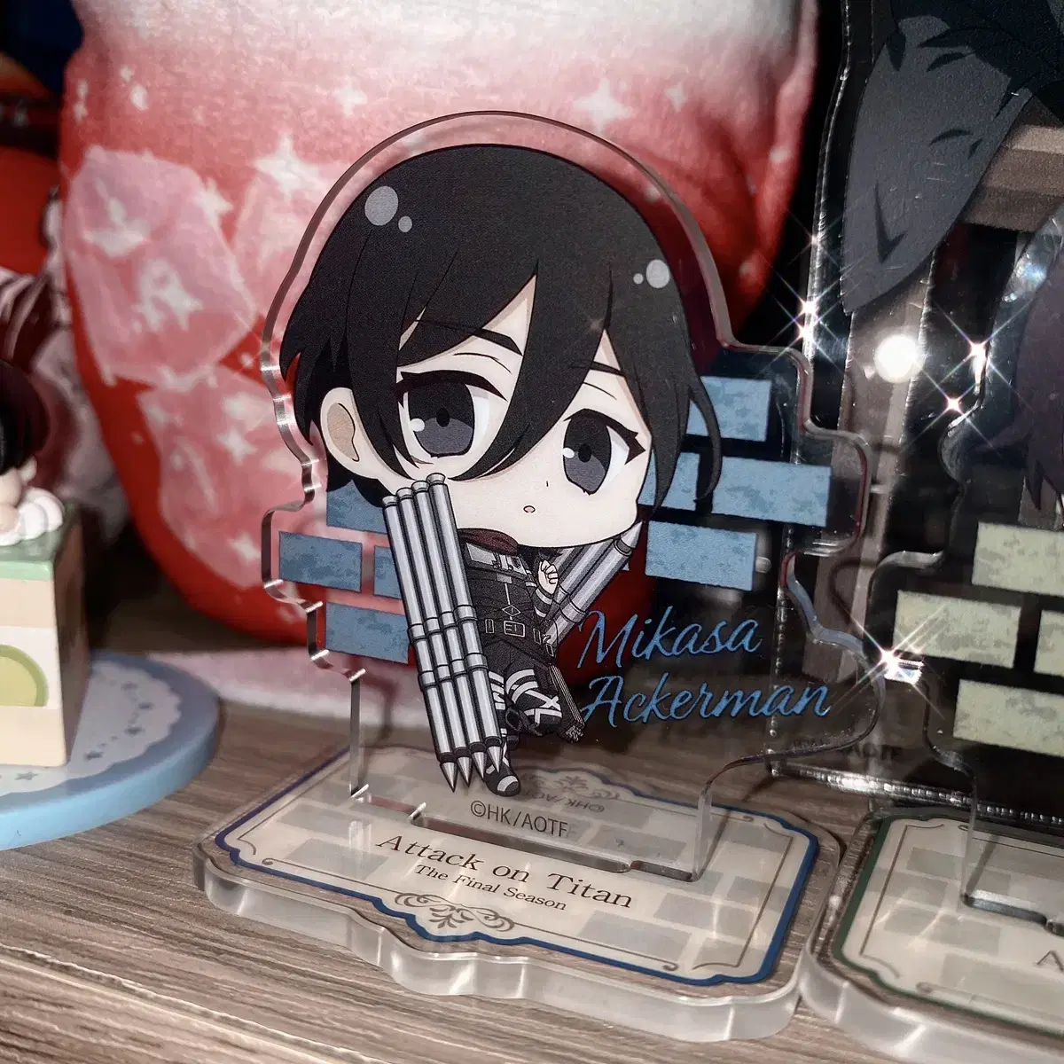 Attack on Titan Attack on Titan Mikasa Ackerman Gacha Mini Acrylic Stand keyring Figures