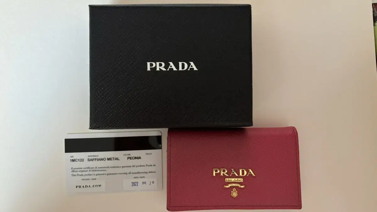 Prada Saffiano metal wallet