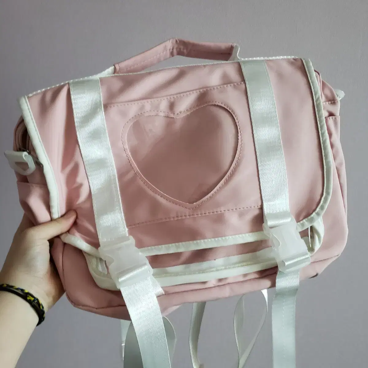 急先) Pink Heart Altar Bag Altar Backpack