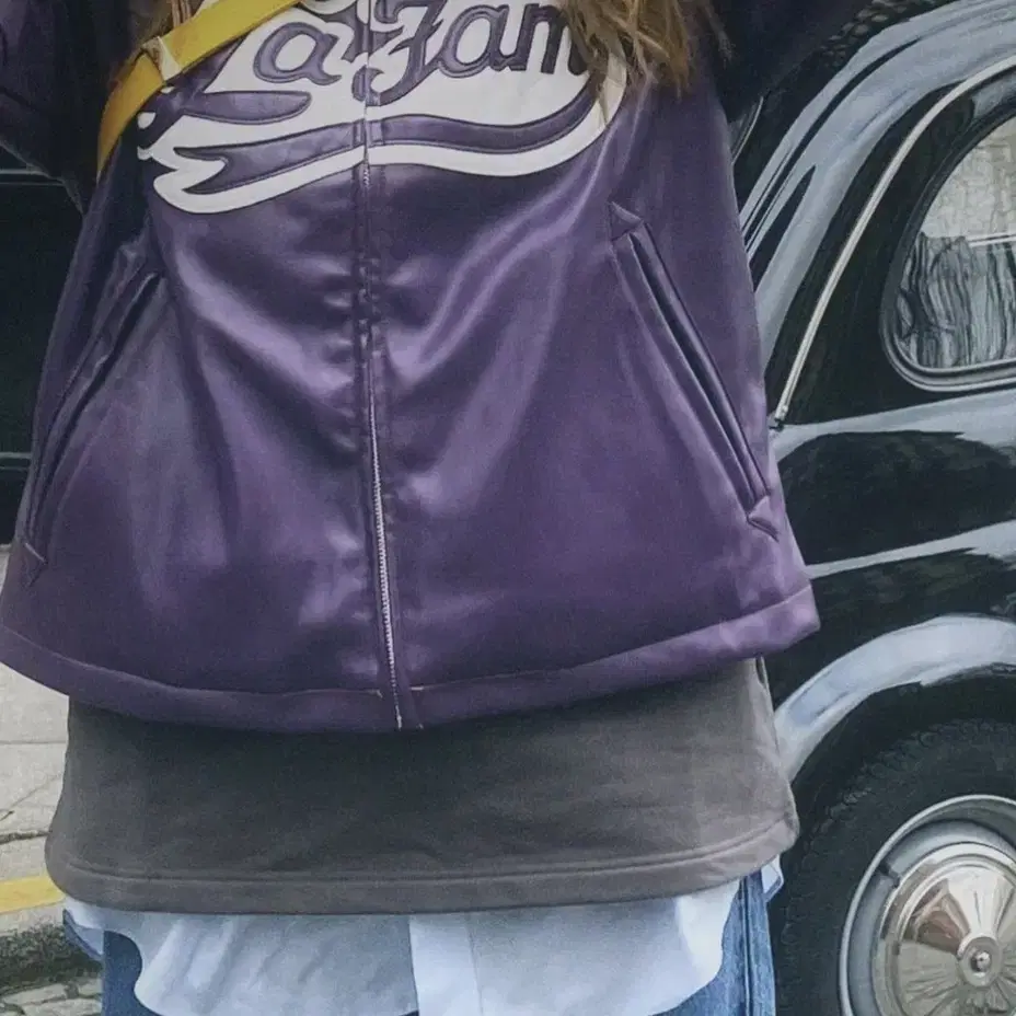 LA FAM PURPLE VARSITY JACKET