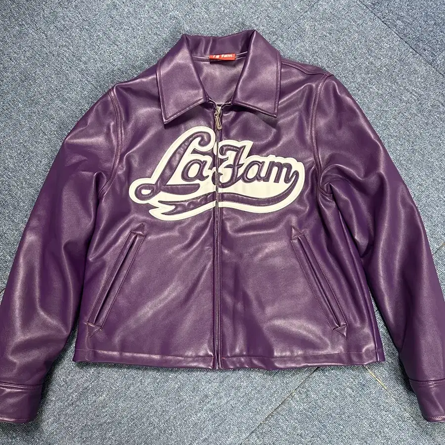 LA FAM PURPLE VARSITY JACKET