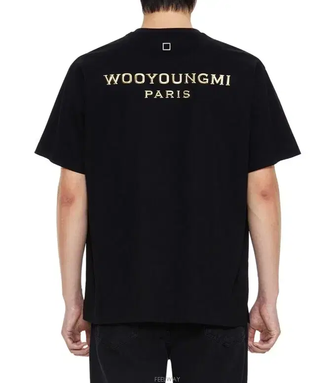 WOOYoungmi Black Gold Chrome Back Logo Vahn Short Sleeve