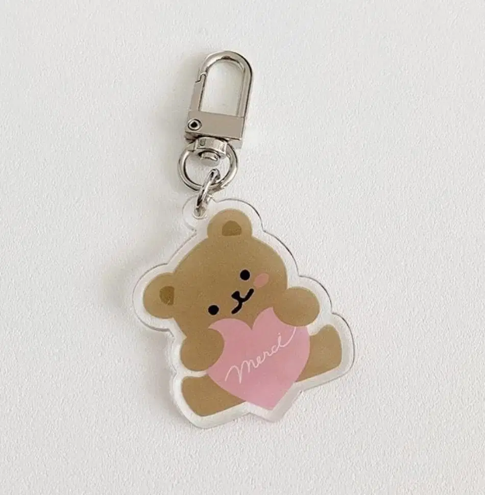 Gawky Bear acrylic keyring