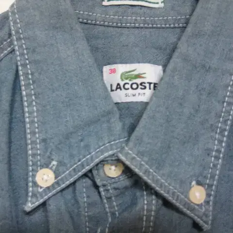 (38) 라코스테 LACOSTE / 샴브레이 데님셔츠