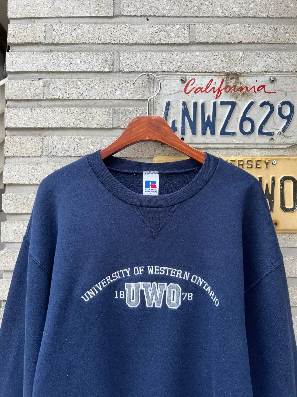 [L]90's RUSSER Made in USA University Sweatshirt