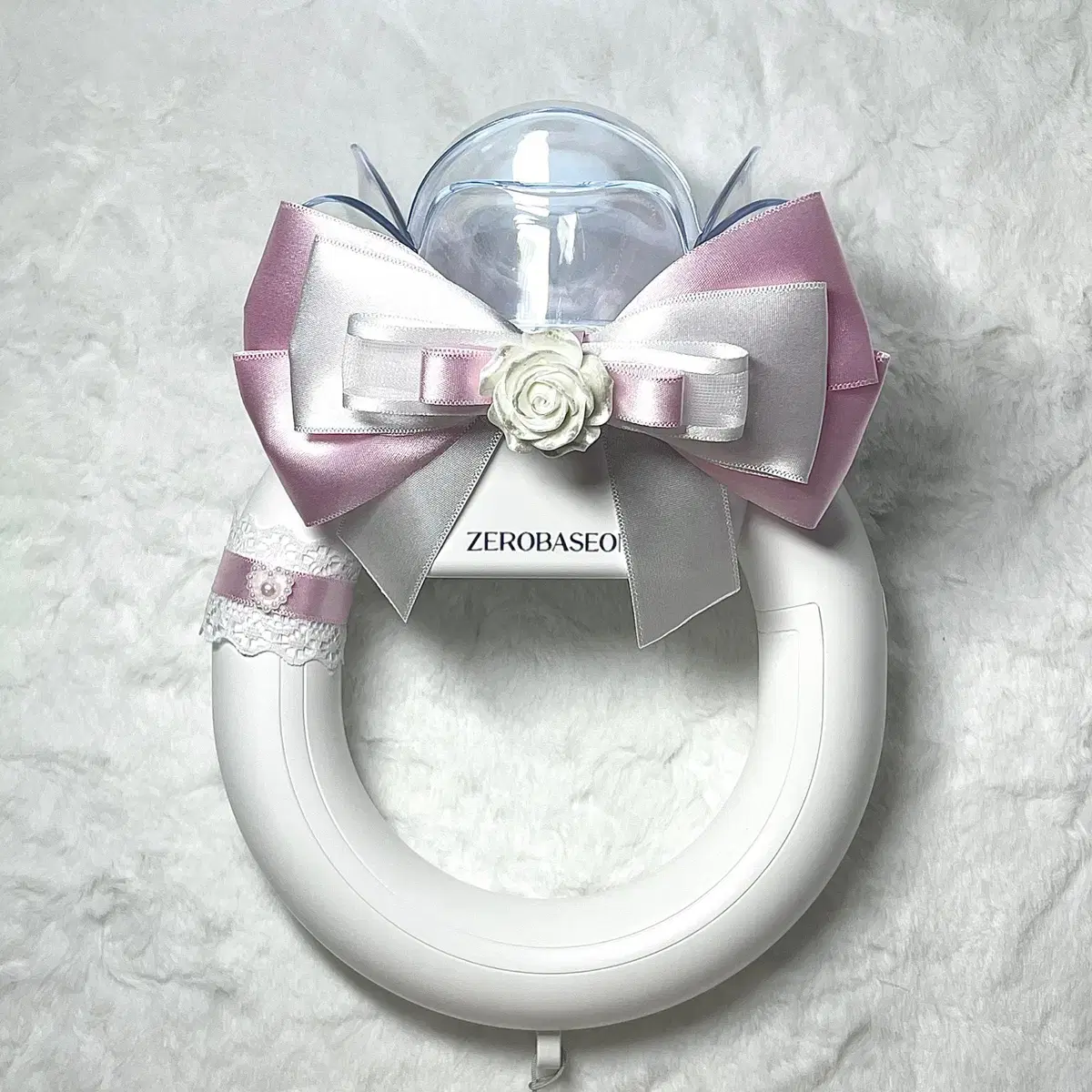 Zerobaseone lightstick royal ribbon + choker (pink)