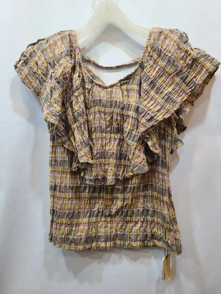 일본r.p.s 지지미 리플 체크 여름 블라우스 M 택있는 미착상품 | 브랜드 중고거래 플랫폼, 번개장터