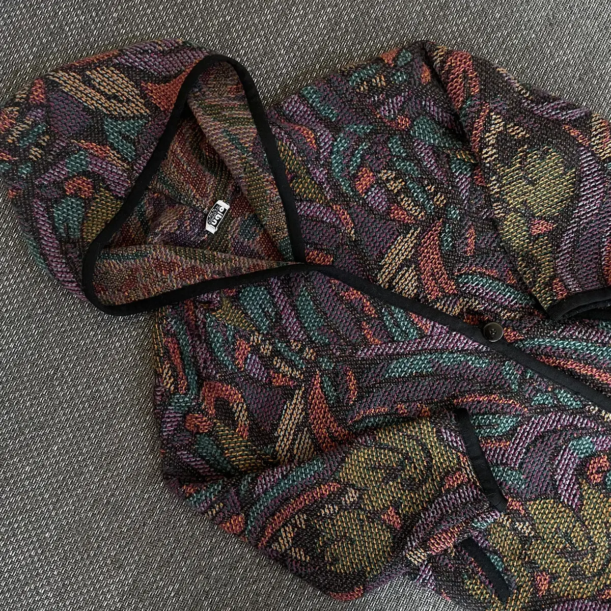 Indio Jacquard Knit Hooded Cardigan