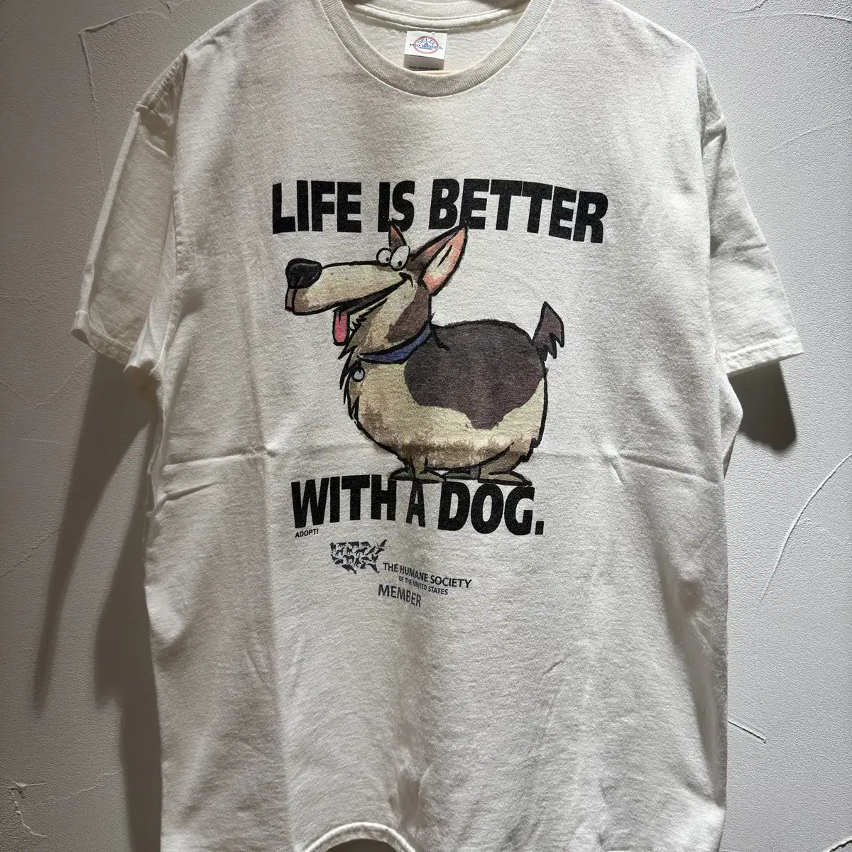 Life is better with a dog 프린팅 티셔츠