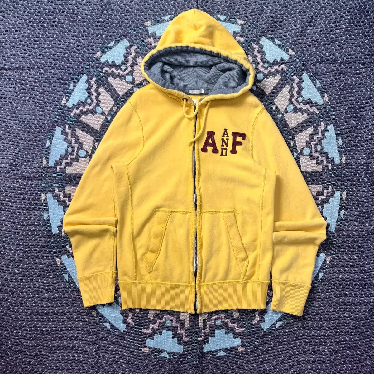 [A&F] Abercrombie & Fitch Brushed Hoodie Zip-up Chick Color