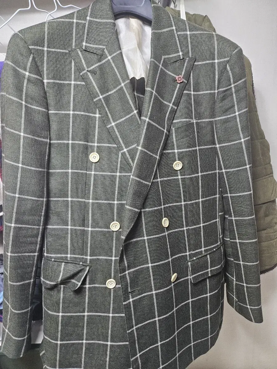 Galaxy Check Linen Jacket 50