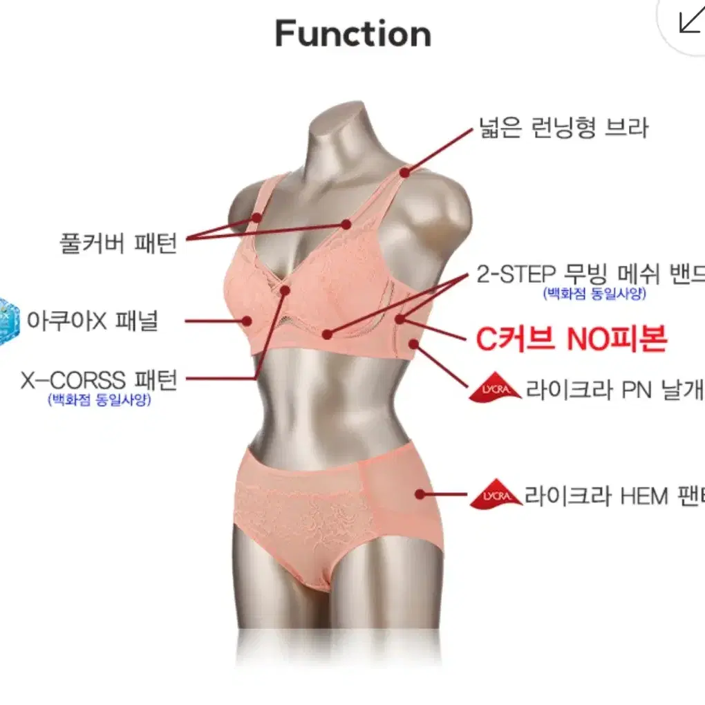 (새상품)슬림업 기능성 속옷 세트 (반값택배가능)