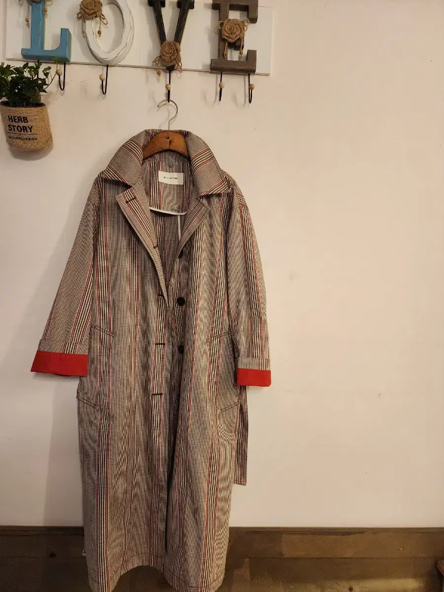 Genuine) At Corner Casual Boxy Han Long Coat