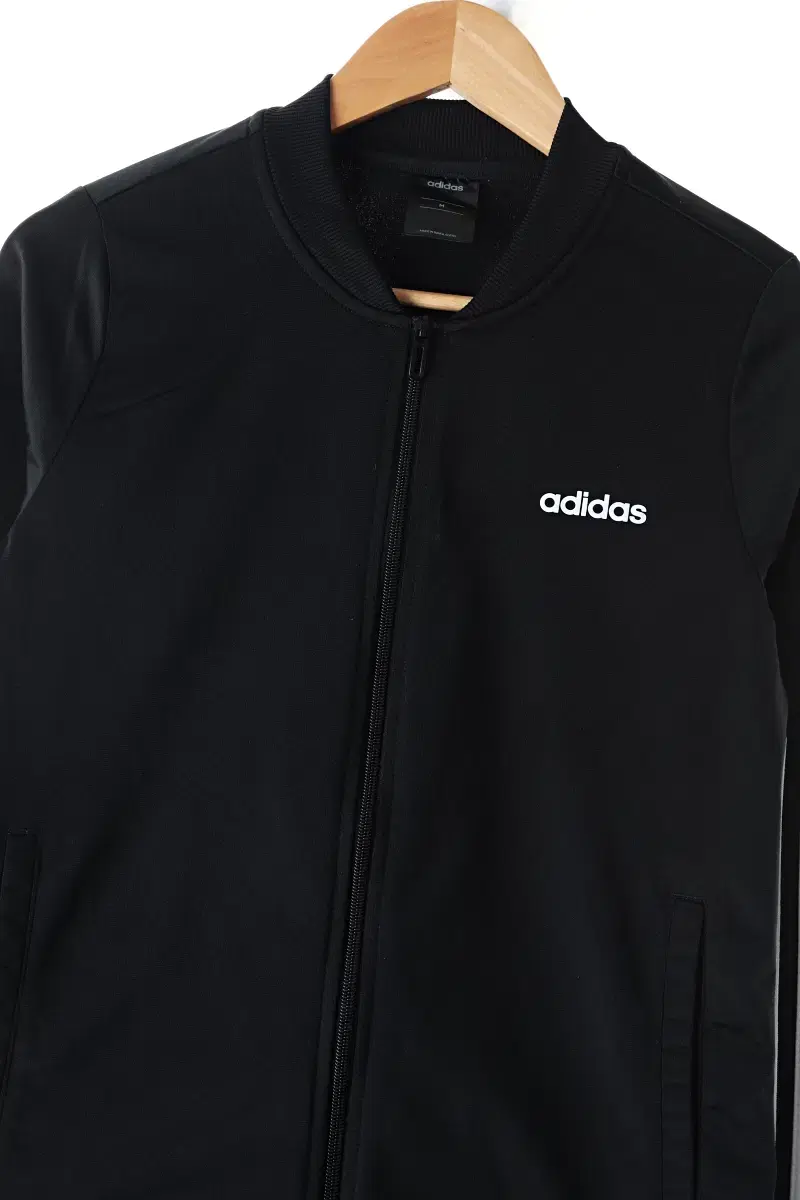 (M) Adidas Zip Up Jersey Track Top Black Tricolor Old School - BA8C