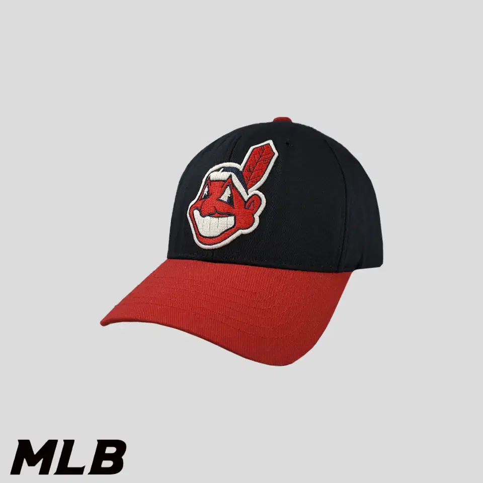 MLB MXL Deep Navy Red Cleveland Indians Patch Logo Ballcap Baseball Cap