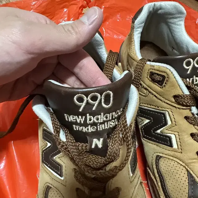 뉴발란스 990v2 made in usa tan brown