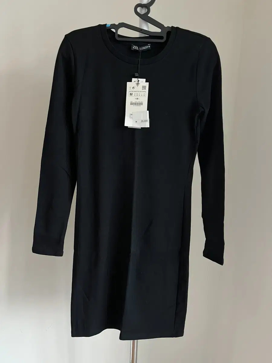 Zara Long Sleeve Mini ONEPIECE Black, Brown 2PC M (New)