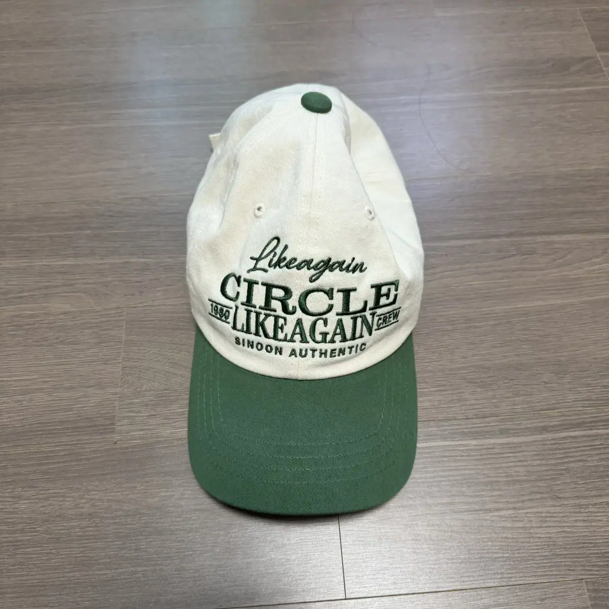 시눈 모자 circle color block cap 빈티지 그린