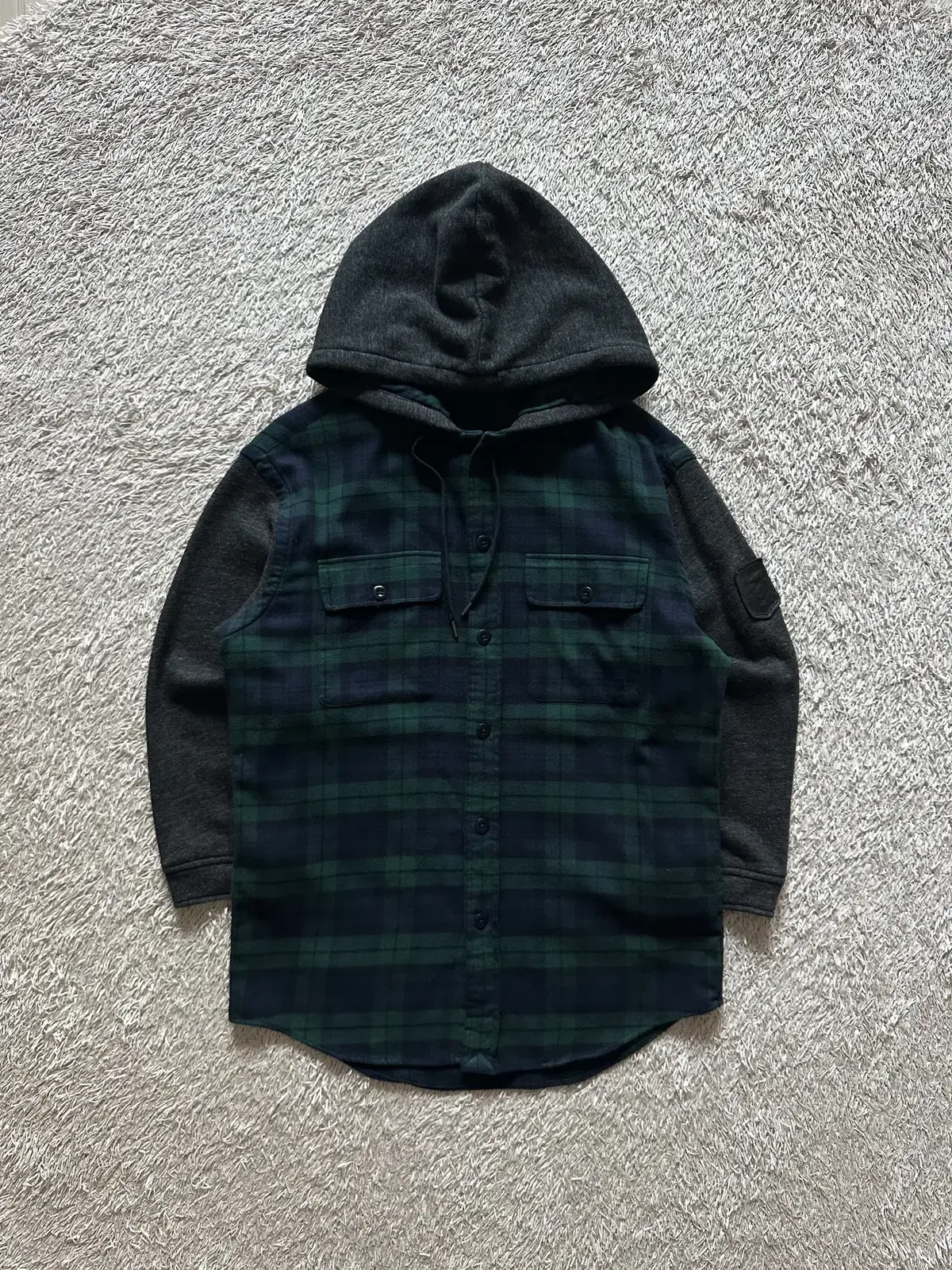 [S] Polo Ralph Lauren POLO New Tartan Check Hooded Button Down Shirt