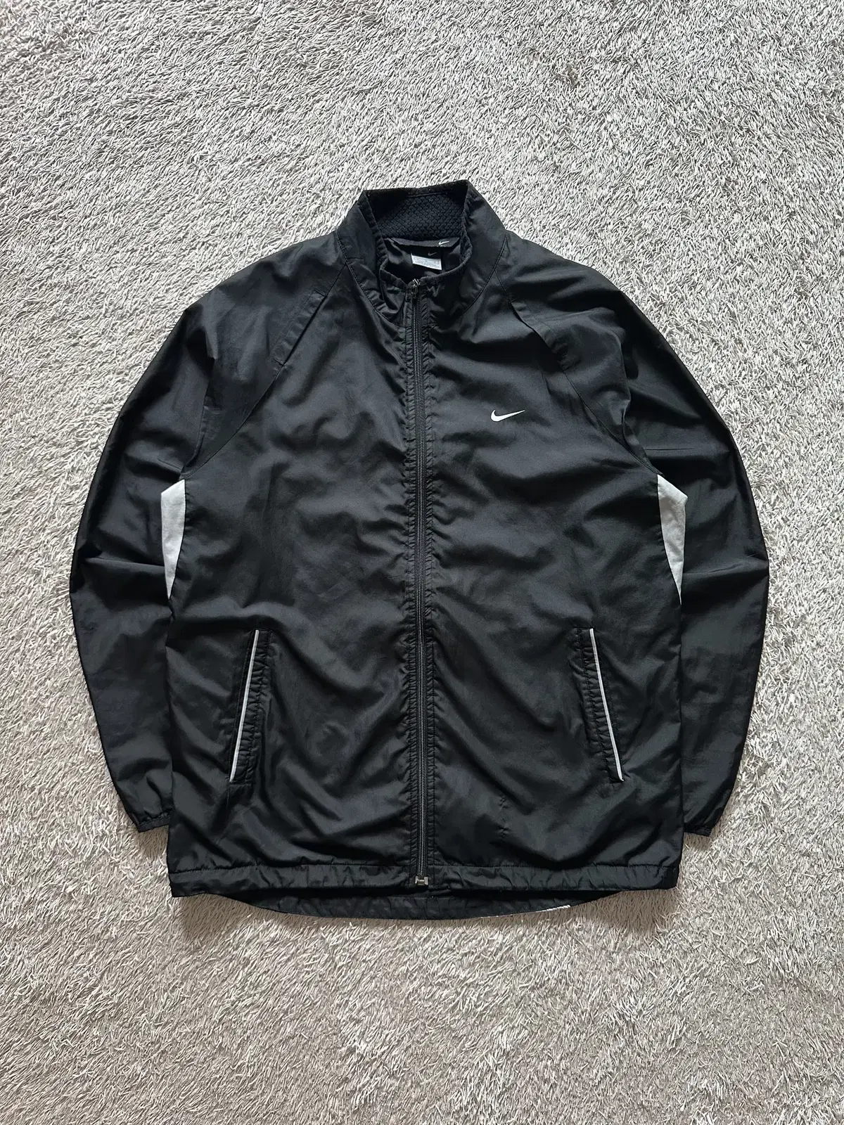 [L] 00s NIKE NIKE Oldschool Colorblocked Windbreaker Jacket Black Gray