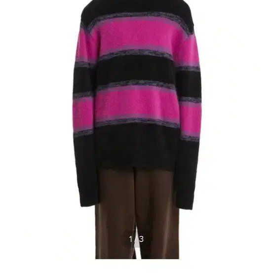 트렁크 프로젝트 Angora Stripe Knit Sweater_Blac