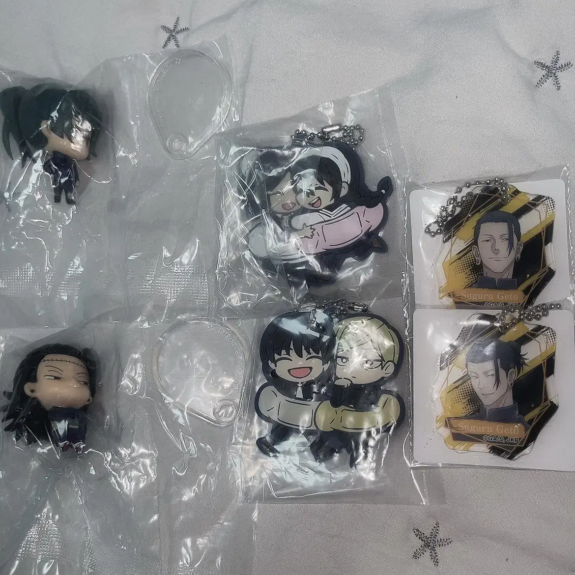 Bulk pricing!!! Spinning keyrings and figures (Ghetto Suguru, Maki, Kenzaku, etc.)