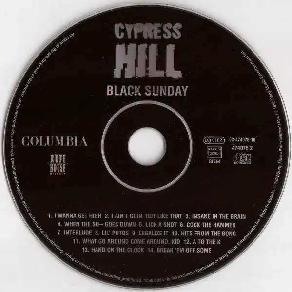 Cypress Hill - Black Sunday (CD) 유럽반