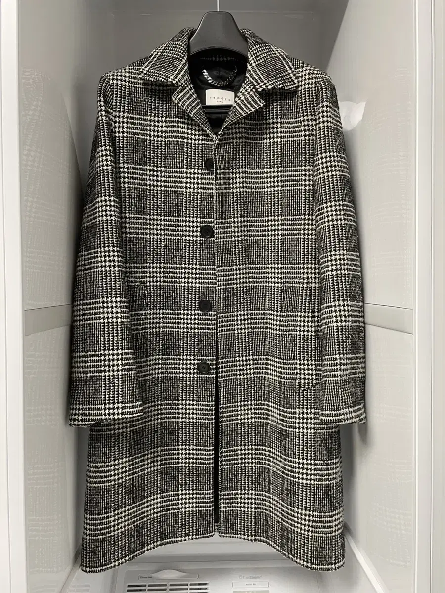 Sandro Homme Morrissey checked maccoat Size M