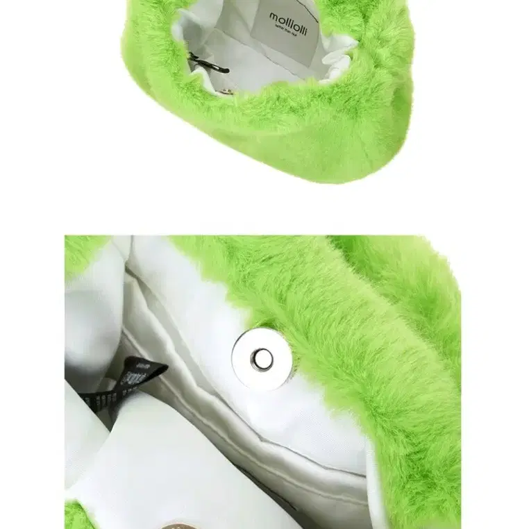 KEETY RABBIT fur mini bag [neon green]