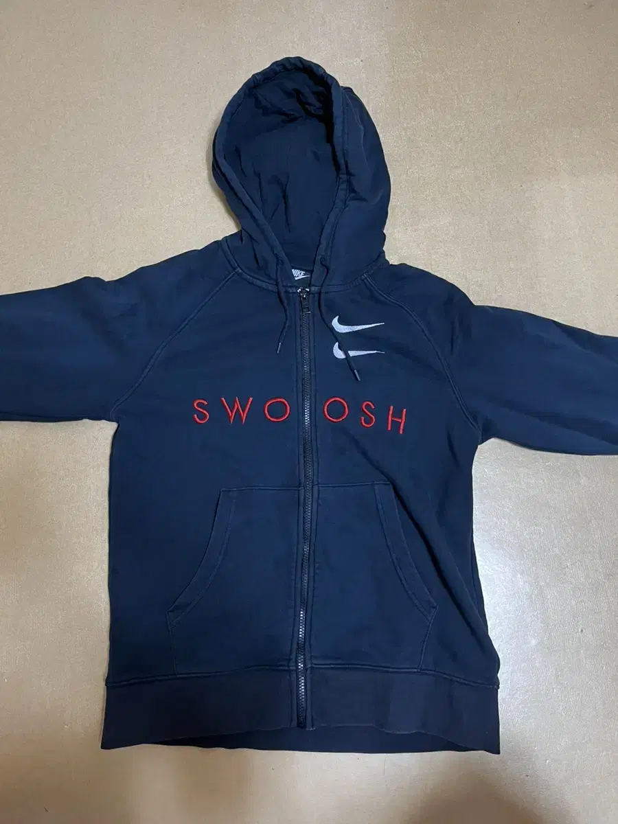 Nike Doubleswoosh Hoodie Zip Up Black S