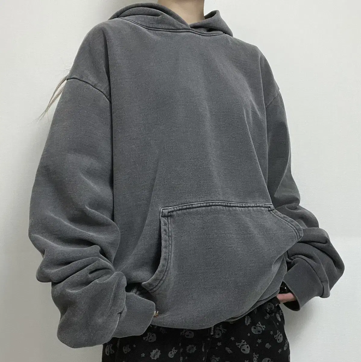 (Free Shipping) Talentless USA Pigmented Dying Hollowout Hoodie