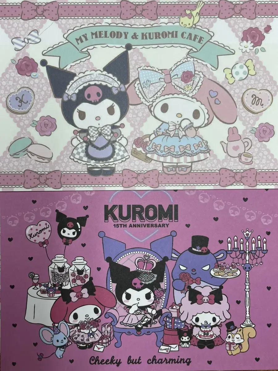 Kuromi postcard sticker kard