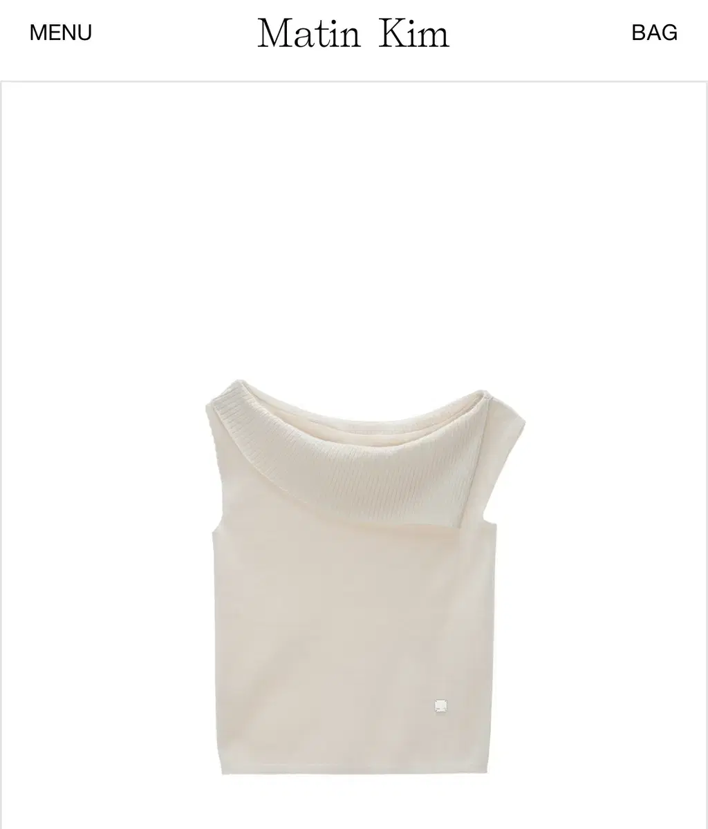 마뗑킴 원숄더 니트 아이보리 ONE SHOULDER SLEEVELESS