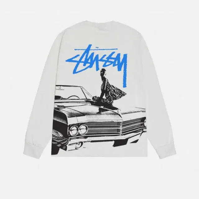 stussy beat crazy ls tee