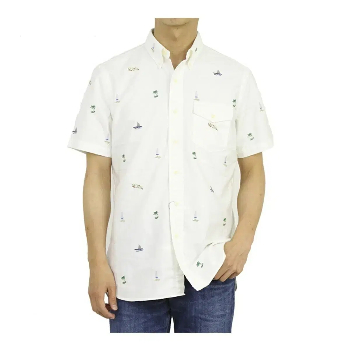 [Slim Fit M] Polo Ralph Lauren Hawaii Aloha Slim Fit Oxford Short Sleeve Shirt