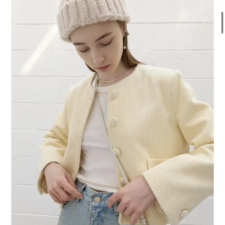 마론에디션 Yellow Corduroy Blazer