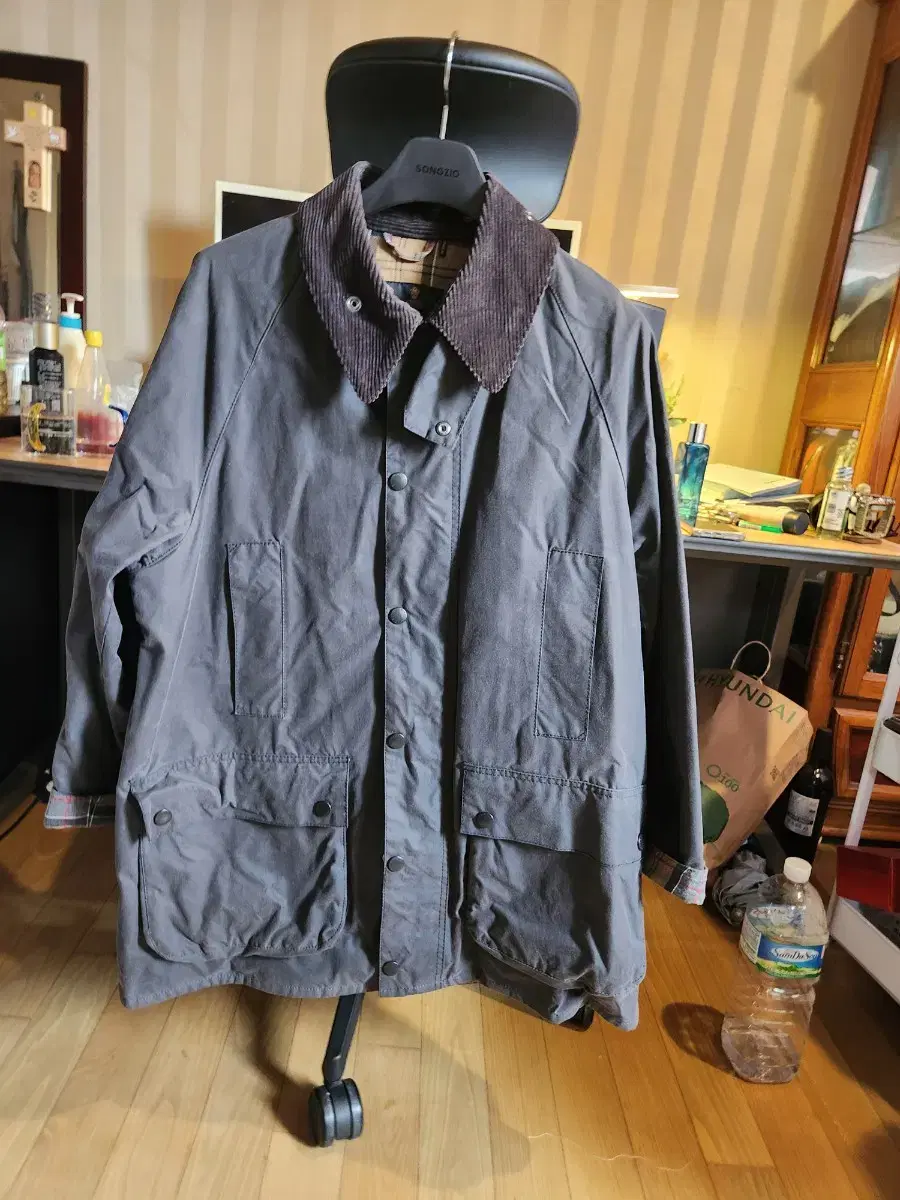 Barbour Viewport Wax Jacket Gray Size 40