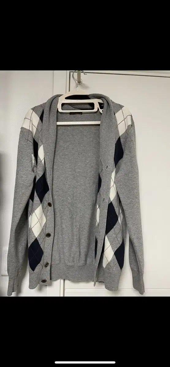 Checked Silver Cardigan