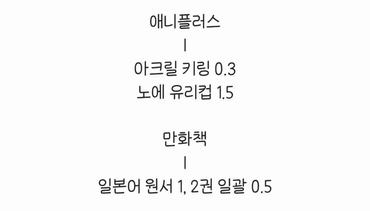 에눌가능 ! 급처 ! } 바니타스의 수기 애니플러스 굿즈